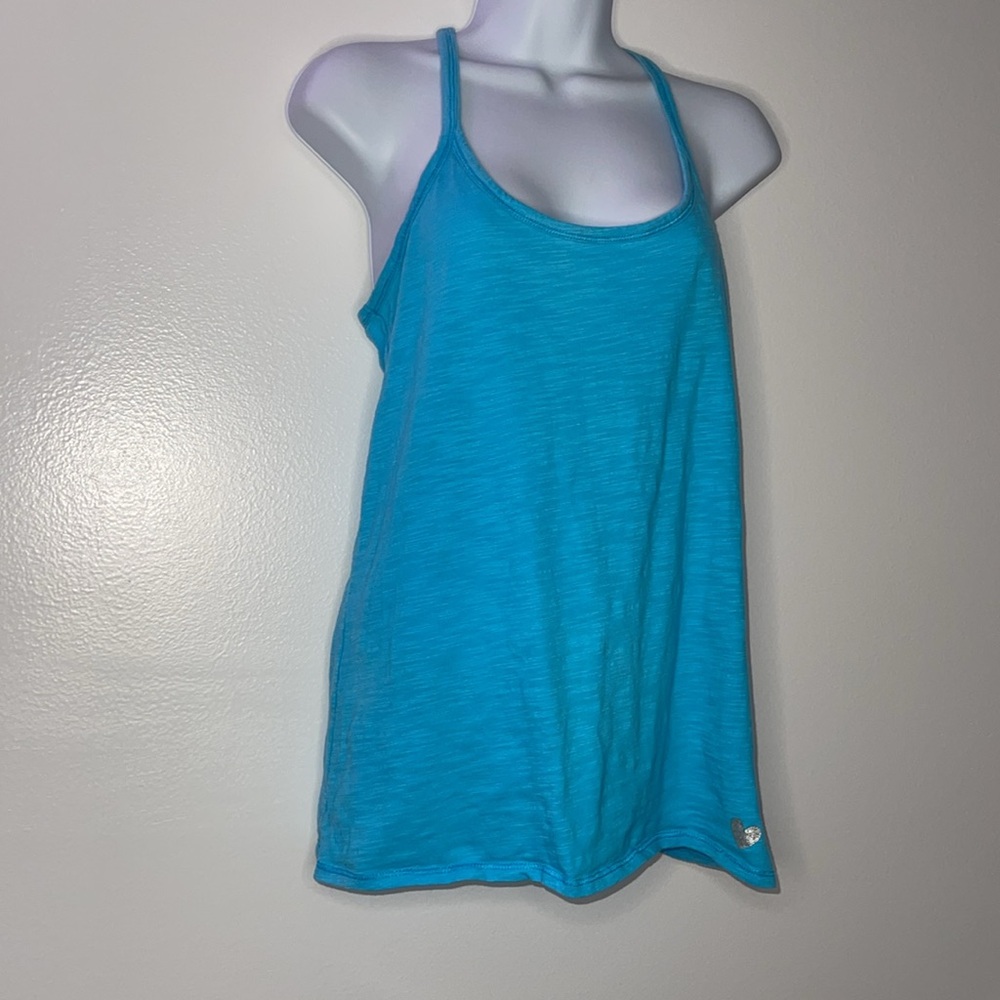 Womens NOBO Blue Scoop Neck Tank Top size large 11-13 juniors womens SEE FLAWS
